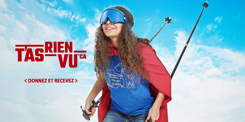 aveuglesqc's tweet photo. Notre campagne #tasrienvu est officiellement lancée! Notre objectif: 15 000$ pour maintenir nos activités de ski! https://t.co/oB6Xg6JlMj https://t.co/wzLPTQV4iZ