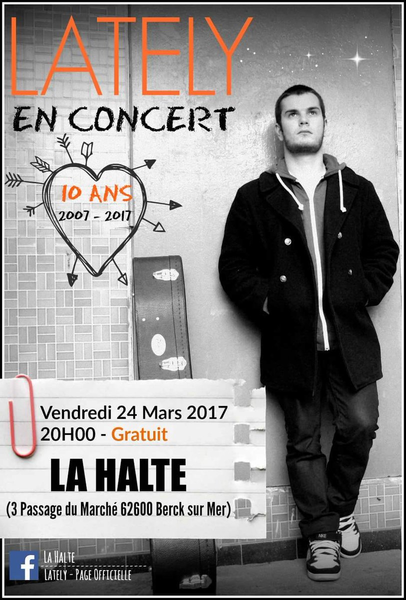 macsebfr's tweet photo. Vendredi 24 Mars ça arrive vite ! #lately #concert #lahalte #berck https://t.co/Yf7zPzcnoJ