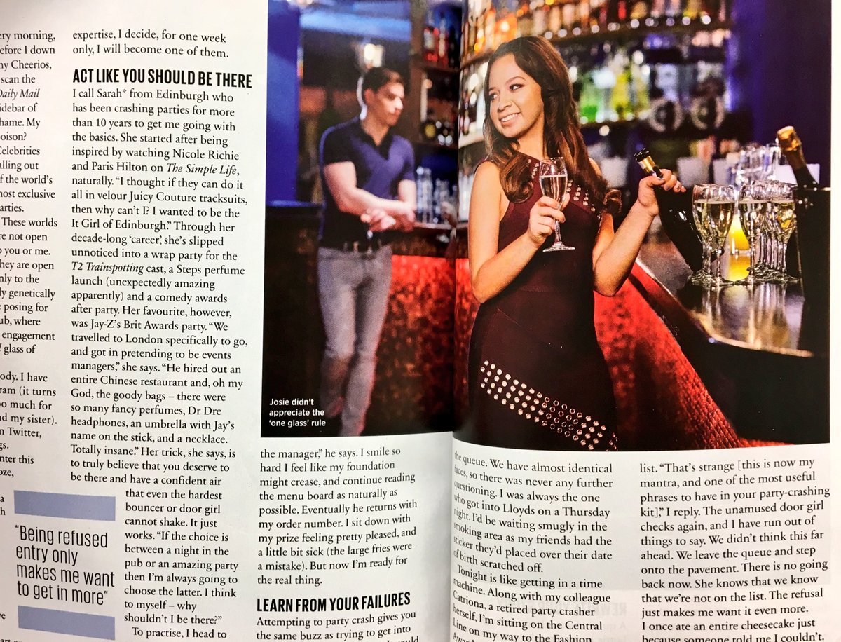 Making a start on my new career as a background extra in this month's <a href="/CosmopolitanUK/">Cosmopolitan UK</a>... #tuesday #funny