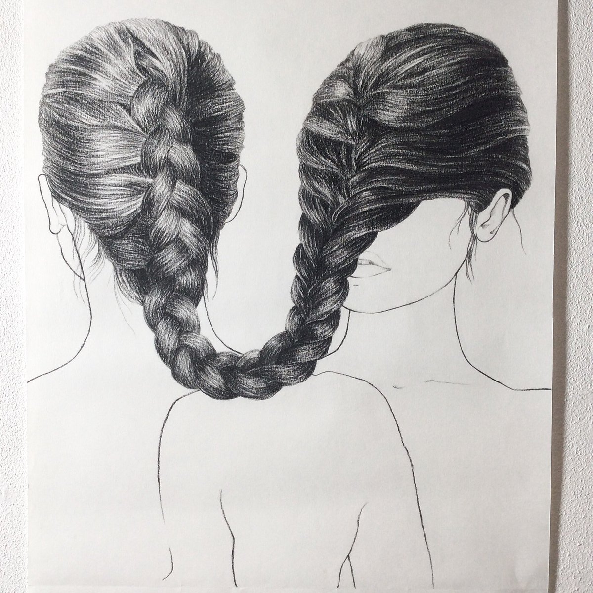 french braid drawing