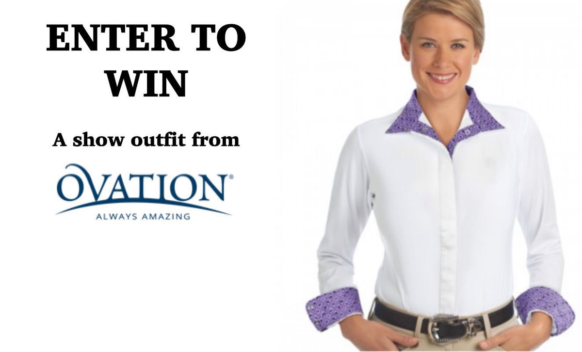 ENTER for a chance to win an Ovation Riding show outfit. Contest closes midnight EST on April 3rd. Good luck! Visit bit.ly/2mBw7qp