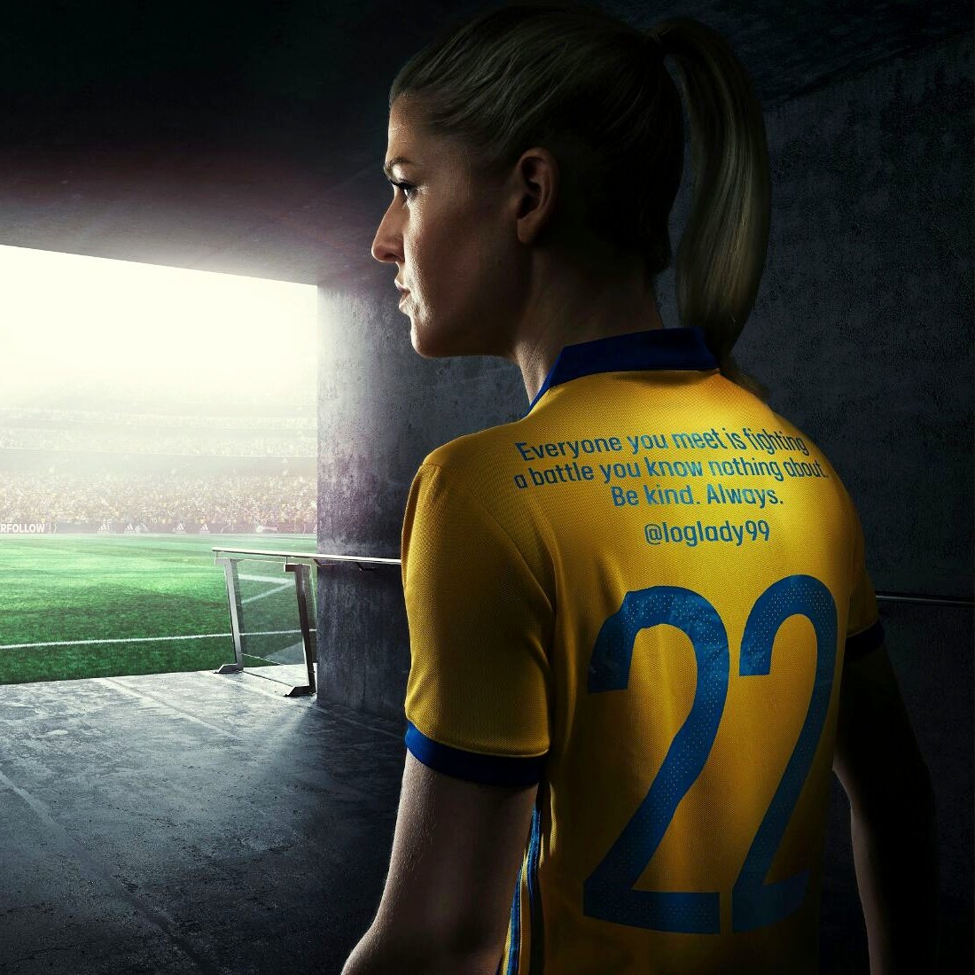 Be kind. Always. Annars är du en DRITTSEKK!!! #IDittNamn #Adidas #SweWNT