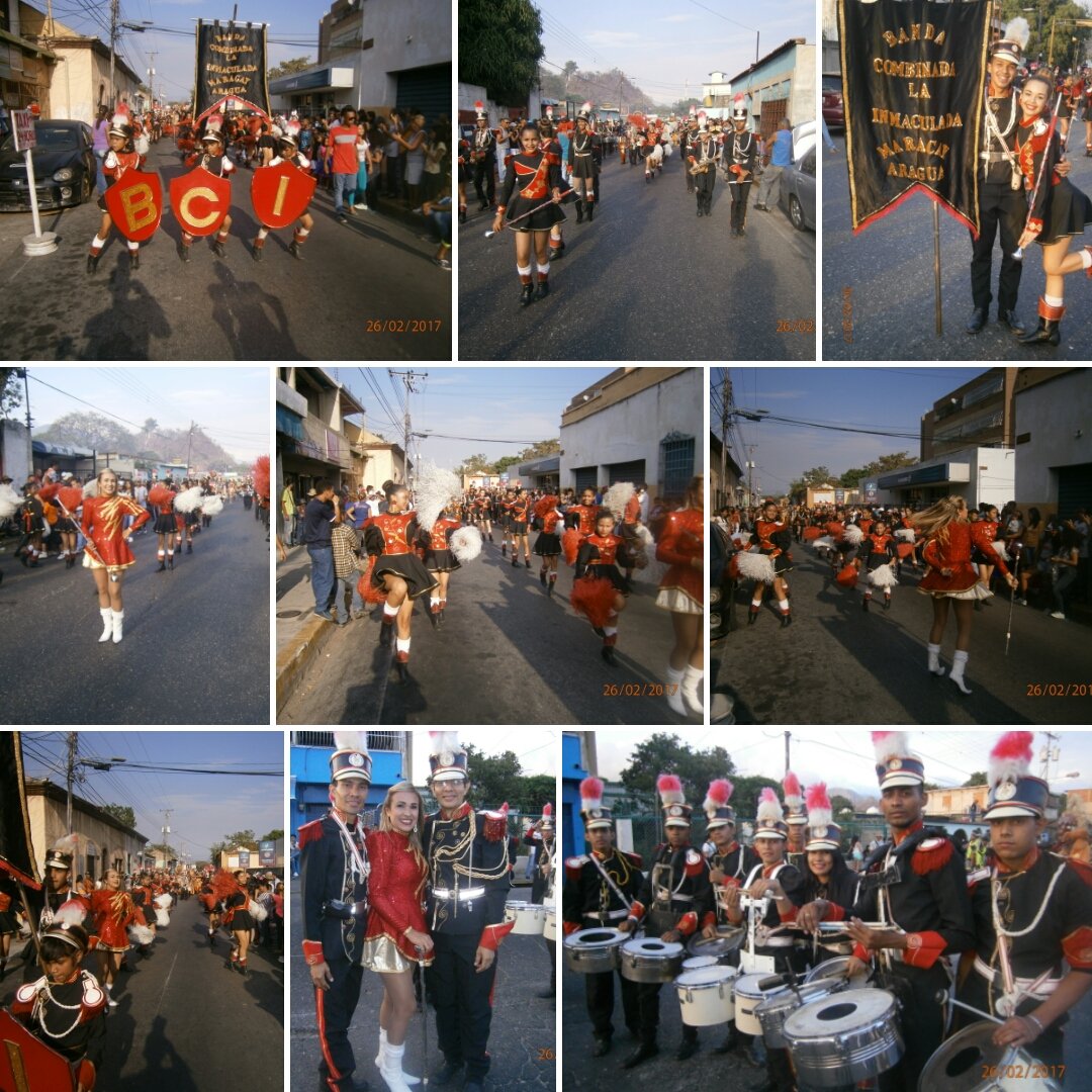 BandaInmaculada's tweet photo. Collage de fotografías de algunos desfiles realizados por la Banda en el Carnaval 2017 https://t.co/n5pslMjBfr