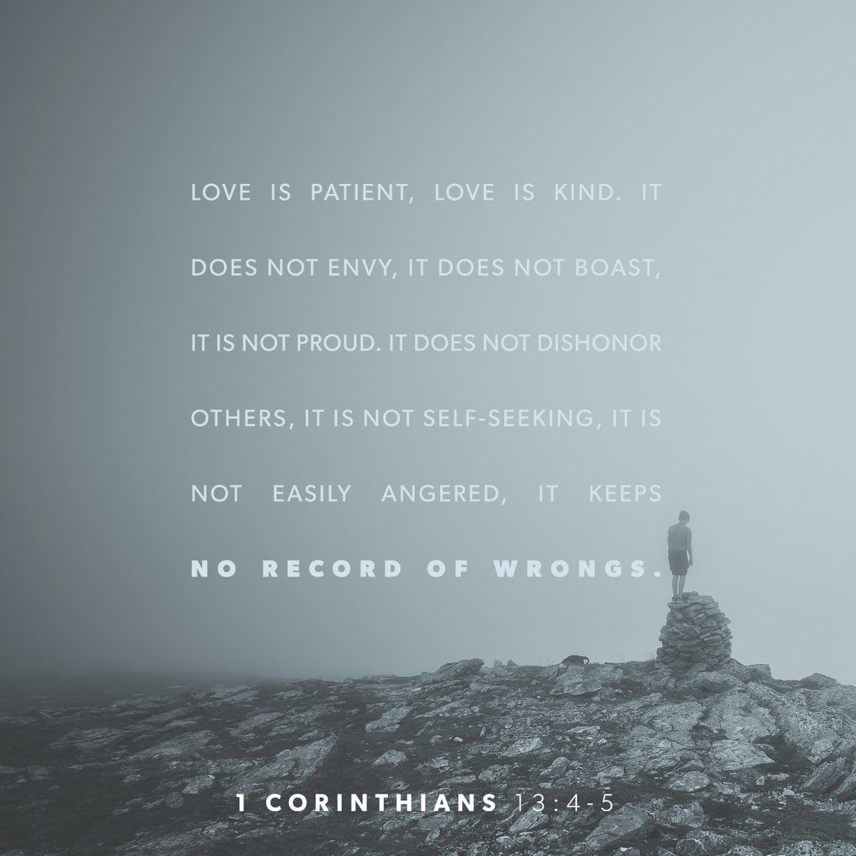 YouVersion's tweet photo. Love is patient, love is kind. It does not envy, it does not boast, it is not proud. It does not dishonor others ... https://t.co/sNTRzrFX0g https://t.co/KdgvrYeqcV