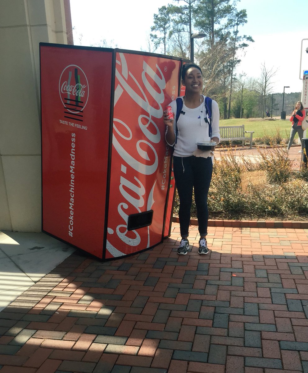 ncstatedining's tweet photo. Did you miss the #CokeMachineMadness yesterday? Come to On the Oval for #free Coke products! https://t.co/fTsGQXI5OB