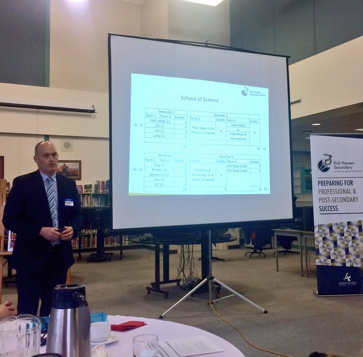 BrianKoning7's tweet photo. Excited to see the innovative vision at @RHSS_34 to integrate 5 week or 10 week internships into their curriculum plan #bcedforum #pblchat https://t.co/HJpezimD5s