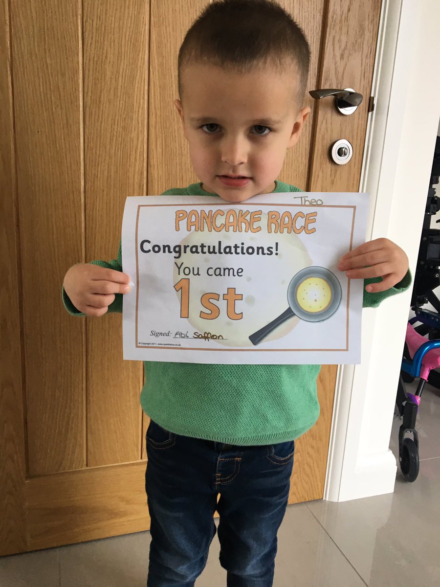 DtPops's tweet photo. He only went &amp; won! 🏆🏅.... #proudmummy #competitivemummy #PancakeDay https://t.co/vmRBQ22hqx