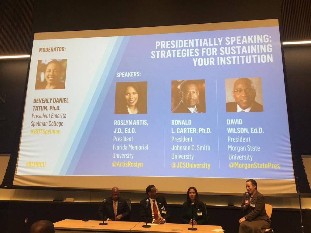 blackenterprise's tweet photo. Presidentially Speaking: Strategies for Sustaining Your Institution panel at #BEHBCU https://t.co/De0d7cTN9O https://t.co/0lmxik7eTd