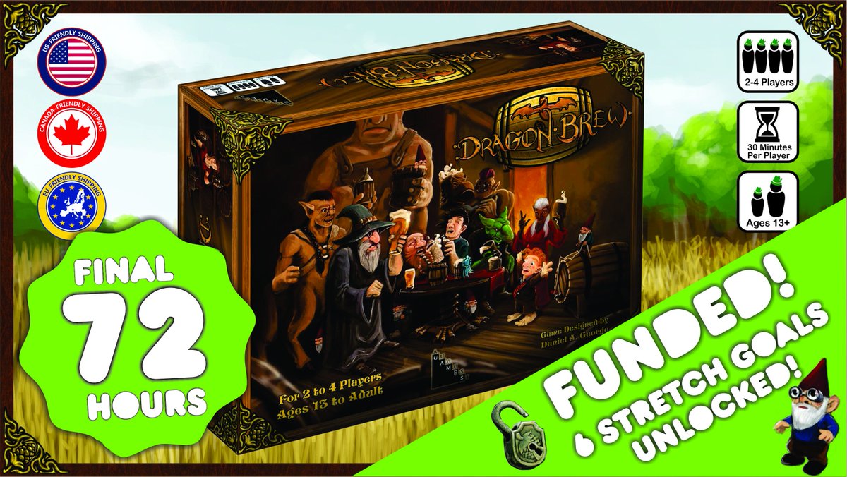 BGandBREW's tweet photo. #Dragonbrew has 72 hours left in the campaign. Jump in while you still can - https://t.co/EbXyttdTut https://t.co/9sH4Ka4ujD