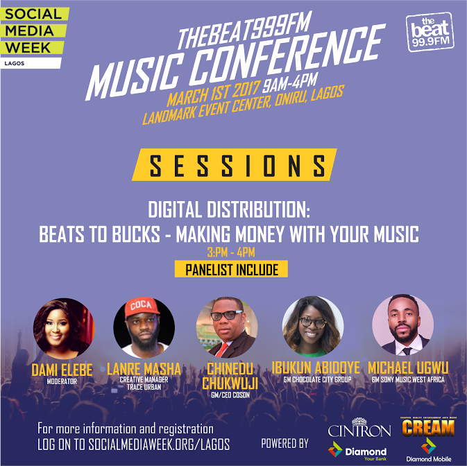 CosonFoundation's tweet photo. The Beat999 Music Conference holds tomorrow 1st March at the LandMark Event Centre,Oniru, V.I. https://t.co/JvgHxGPsEB