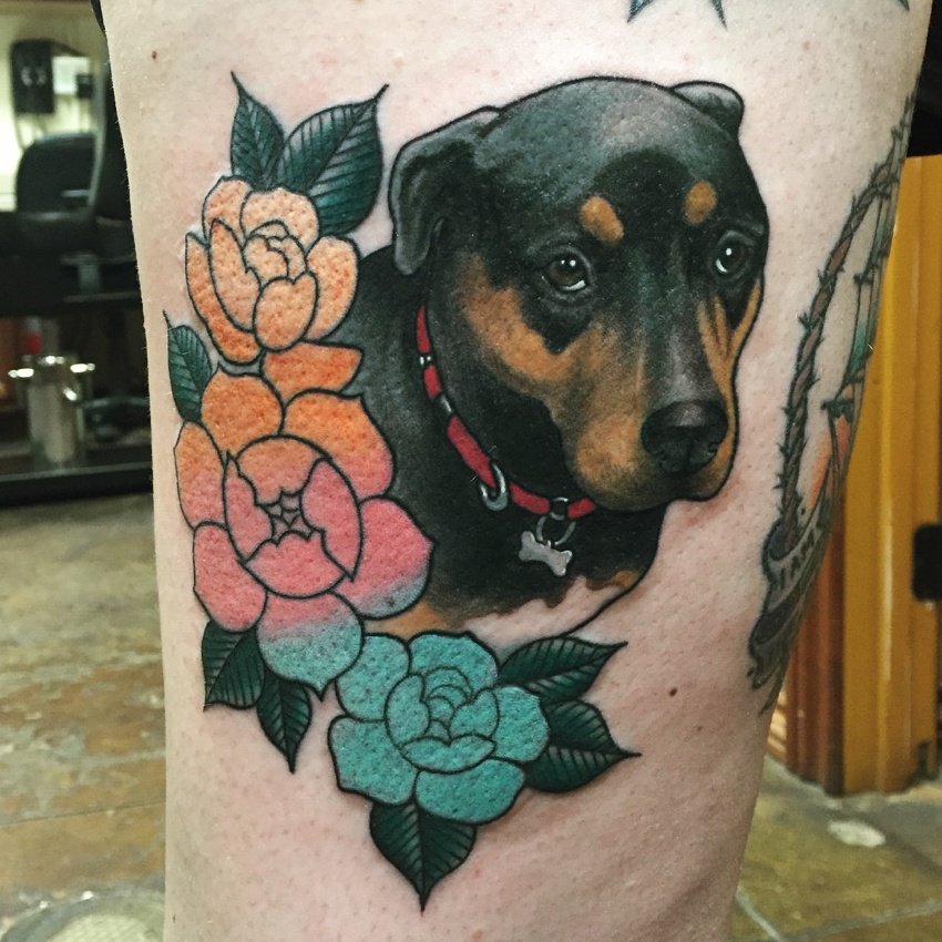 KellyKhamp's tweet image. "#Fresh #puppy done by Mickey T at #Outer Limits, #LongBeach, CA" #tattoos #ink #pics
