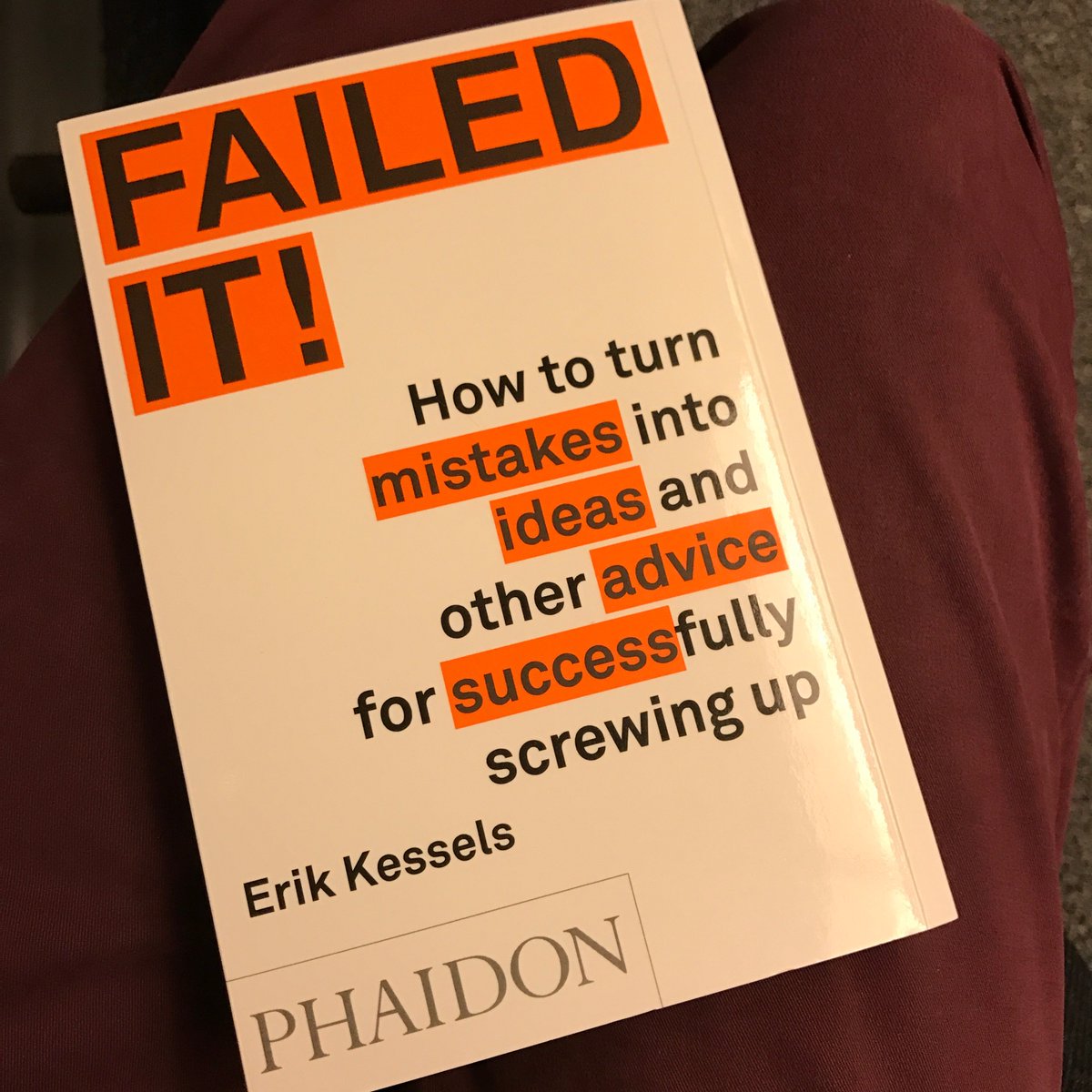 JoeriMe's tweet photo. Laughing out loud with this one on the train #YourMistakesCanChangeTheWorld https://t.co/XPe53peuOm