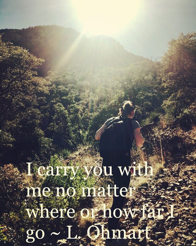 ETherapycafe's tweet photo. "I carry you with me no matter where or how far I go" ~ L. Ohmart. #love #endures https://t.co/WwxklwHl0p