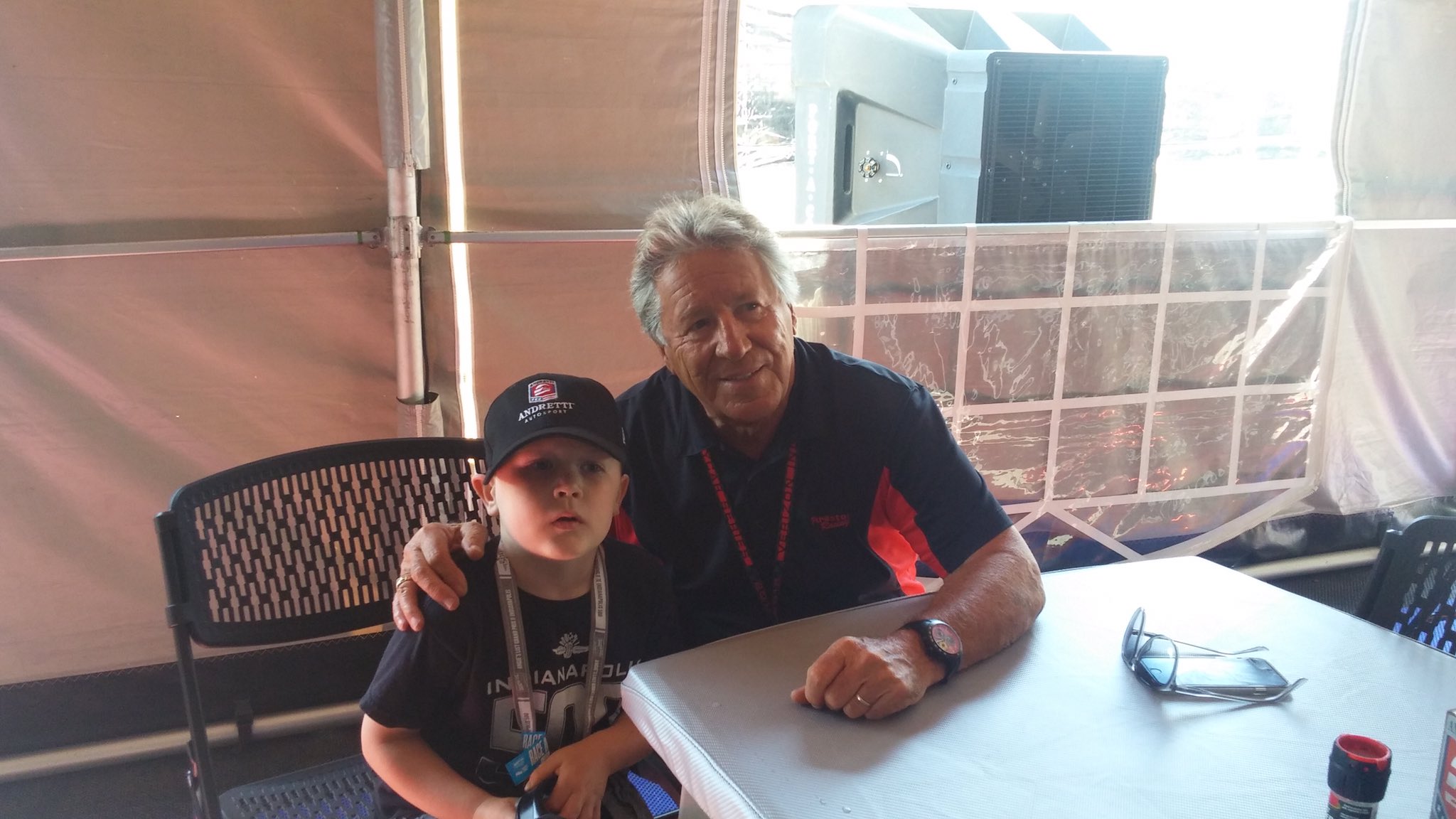 Happy birthday to the legend Mario Andretti.  Thank you for the memory of a lifetime for my son, Collin. 