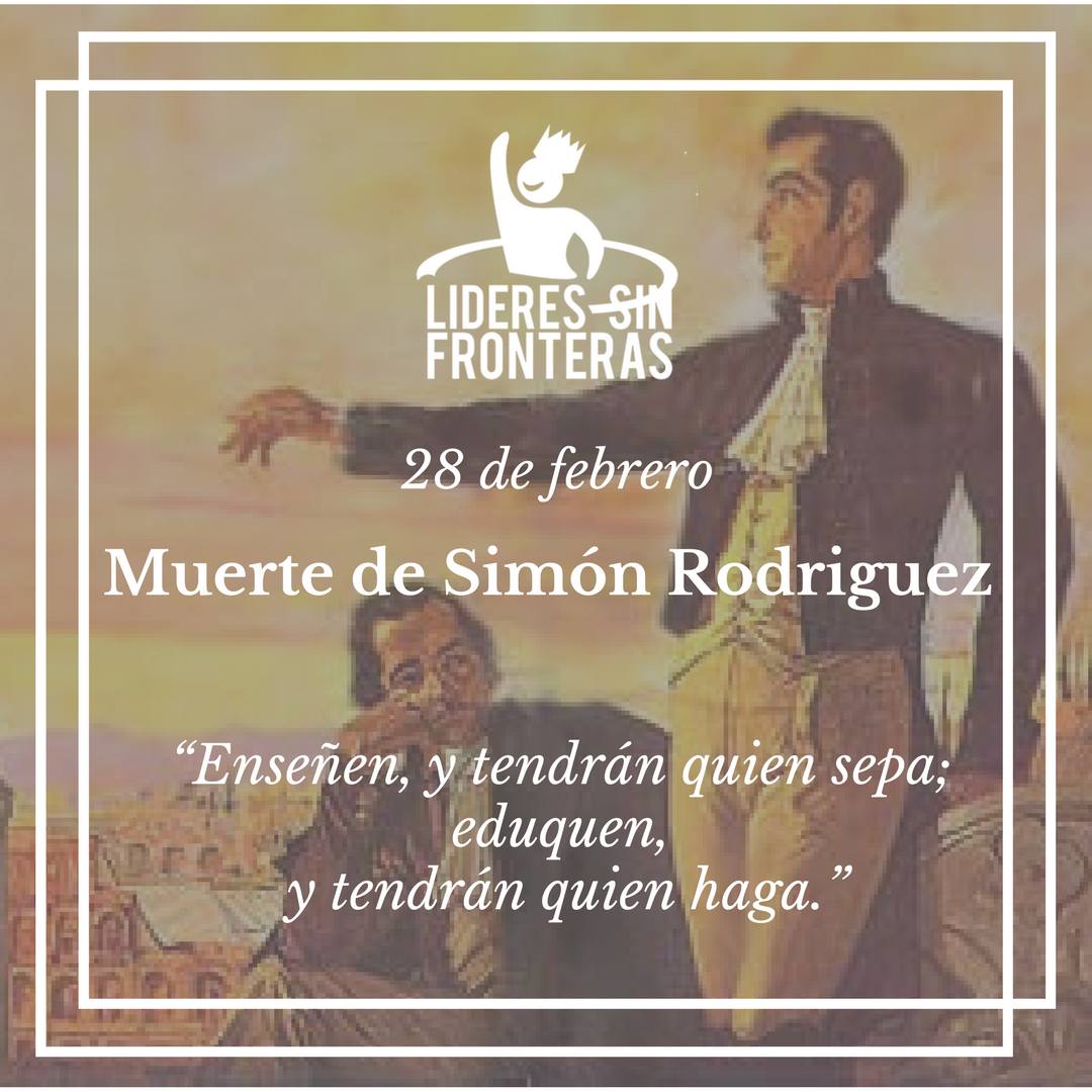 lideres_sf's tweet photo. Hoy, 28 de feberero, en #LSF, conmemoramos la muerte del ilustre maestro venezolano, Simon Rodriguez #LSFesCultura https://t.co/95zpScwjvB