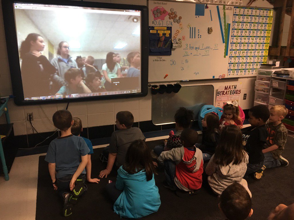 wrightpartyof4's tweet photo. Listening to Mrs. Quick's 5th graders via Google Hangout @AmandaBoboQuick @daniel_evansAU #WarriorReady https://t.co/iVbPQD0rrs