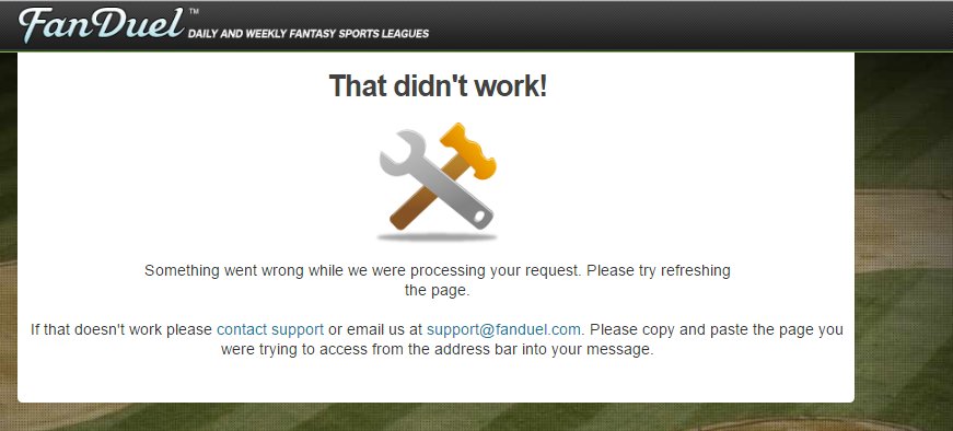 DFSAnalysts's tweet image. It broke.