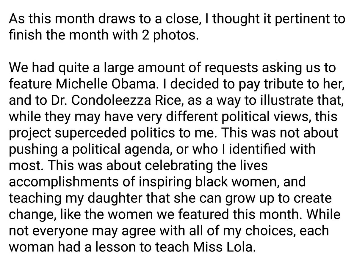 MsKittiFatale's tweet photo. Day 28. #MichelleObama #CondoleezzaRice #blackhistorymonth #nonpartisan #celebratewomen @MichelleObama @CondoleezzaRice https://t.co/lRt4XcZVAH