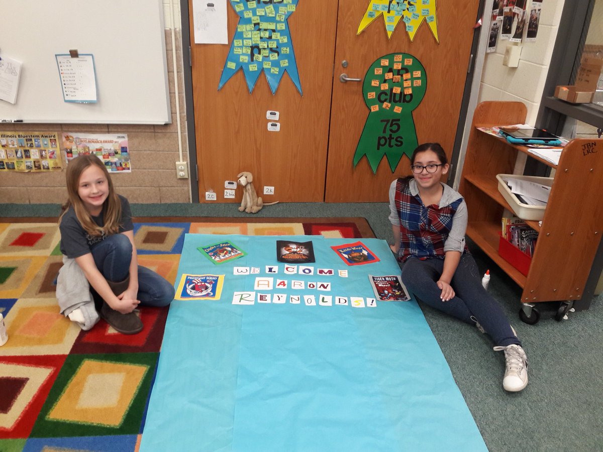 bach_michelle's tweet photo. Preparing for our Author visit next month with Aaron Reynolds! https://t.co/La7a3JqDuP