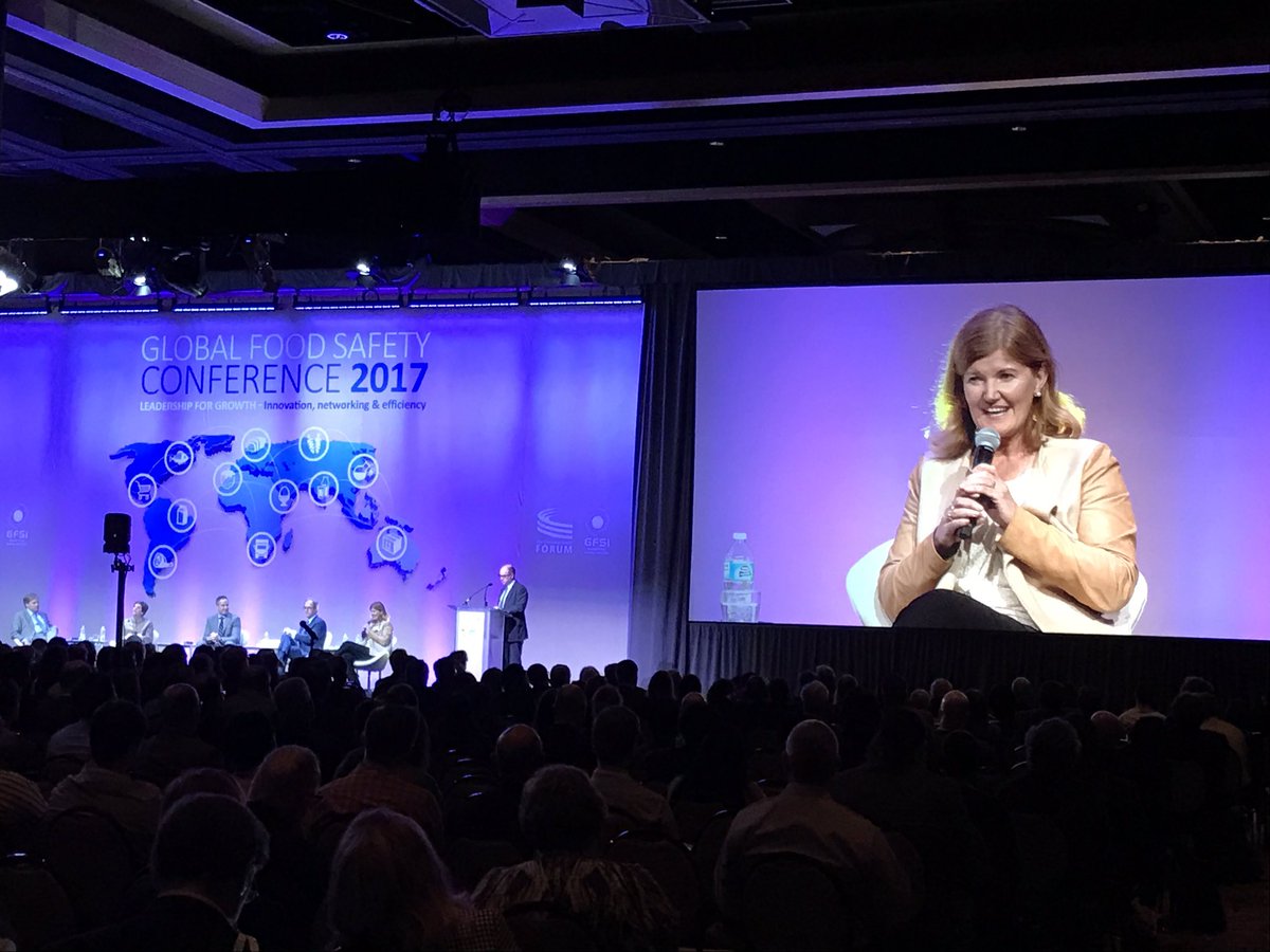 safefood360's tweet photo. Safefood 360 client, Gillian Kelleher, VP of Food Safety and Quality @Wegmans, opening remarks at GFSI Conference #GFSC2017 https://t.co/tj6N4CzCWE