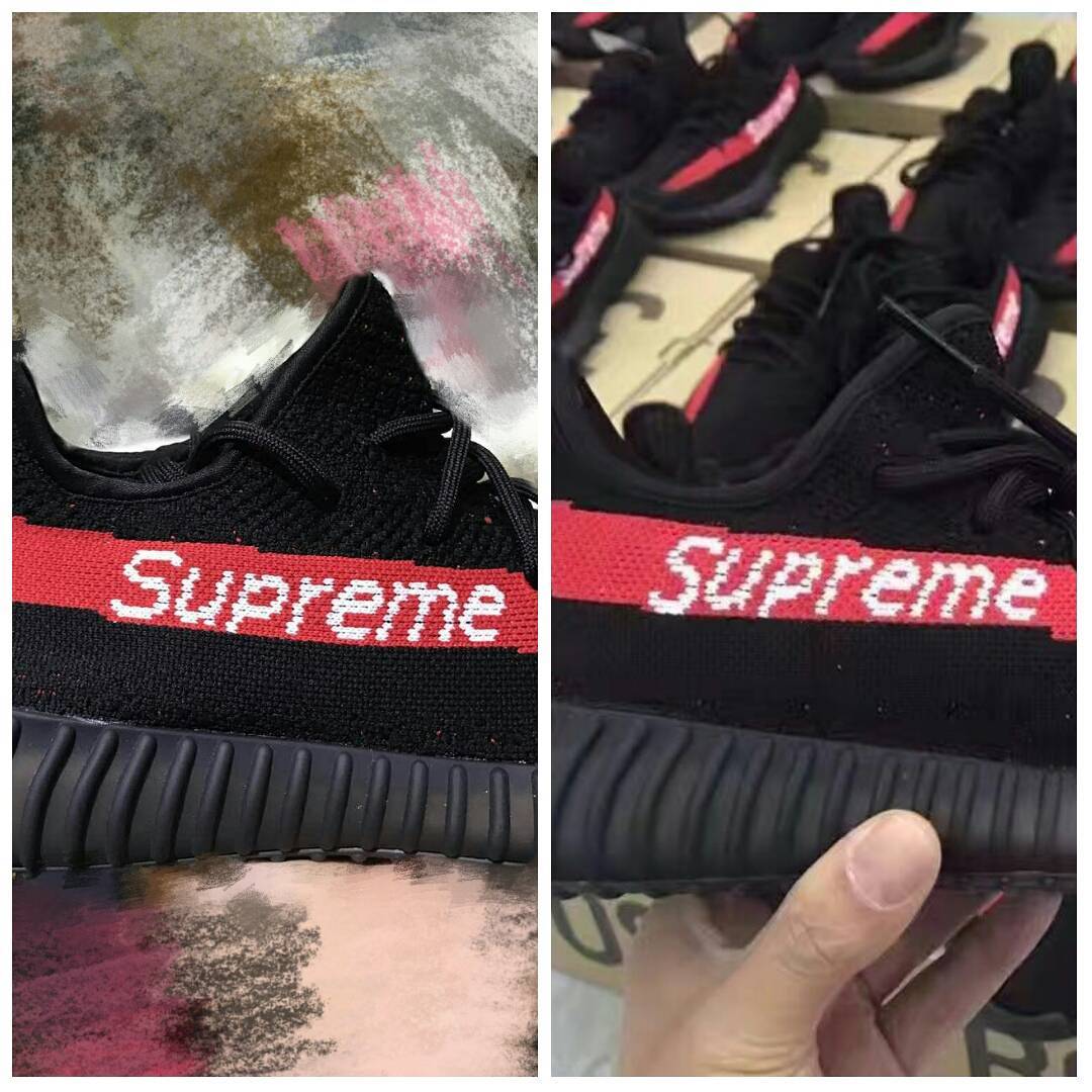 YEEZY MAFIA on X: Regarding the Supreme 350 V2 both are fakes  #MAFIASCHOOL  / X