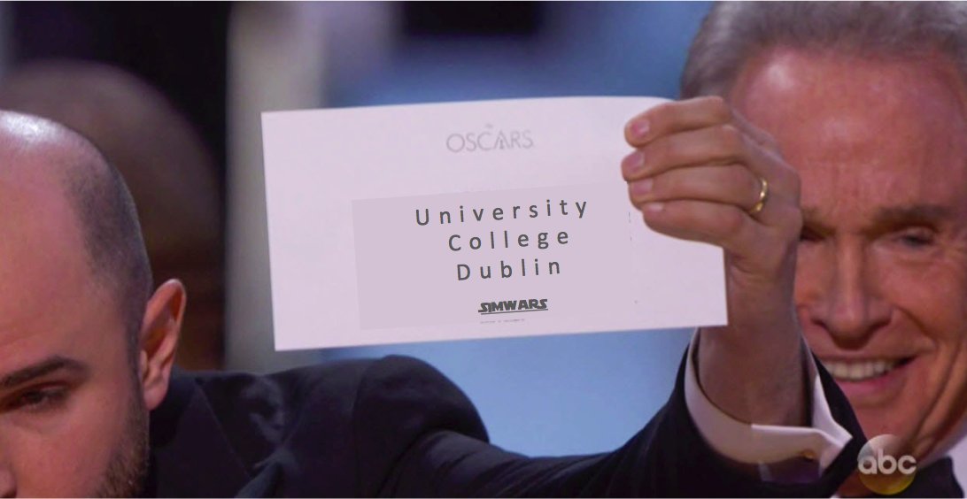 SimWarsIrl's tweet photo. Aw crap you guys... #SimWars17 #Oscarsmistake #Joke #CalmDownNUIG https://t.co/ugfV0SqEwI