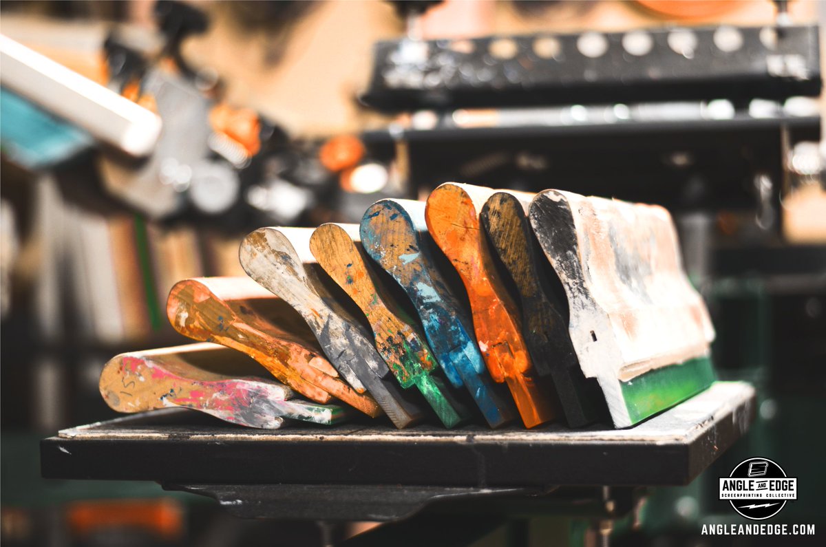 AngleAndEdge's tweet photo. Choose your weapon…  https://t.co/12g65Ca8IB  #screenrinting #tshirtprinting #screenprinter #screenprint #tshirts #tees #print #squeegee https://t.co/D3oMJuZtBW