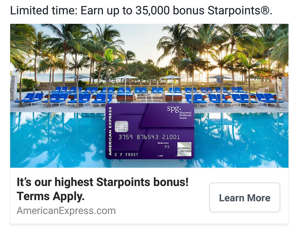 FourPointsEvent's tweet image. The Starwood Preferred Guest® Credit Card from American Express Limited Time Offer – Earn up to 35,000 bonus points  americanexpress.com/us/credit-card…