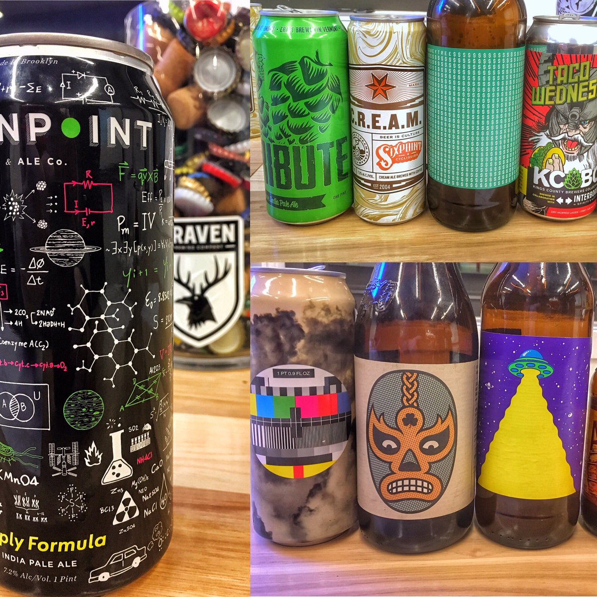 Some of the beers from our coolest label theme tonight <a href="/GreenpointBeer/">GreenpointBeer</a> <a href="/Stillwater_Art/">stillwater®</a> <a href="/toolbeer/">To Øl</a> <a href="/KCBCbeer/">KCBCbeer</a> <a href="/14thStarBrewing/">14th Star Brewing</a>