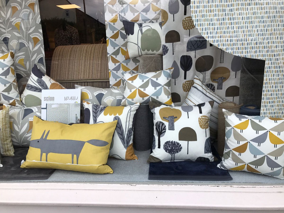BriggateHouse's tweet photo. Happy 5th Birthday to @ScionFabrics Loving our window display and the launch of the new Noukku Collection!!
#HappyBirthdayScion https://t.co/UhLbuZLyXx