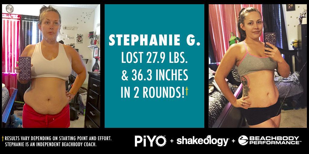 After completing PiYo, Stephanie G. lost 27.9 lbs. and 36.3 inches in 2 rounds. #TransfromationTuesday bchbody.life/2lvGCu9