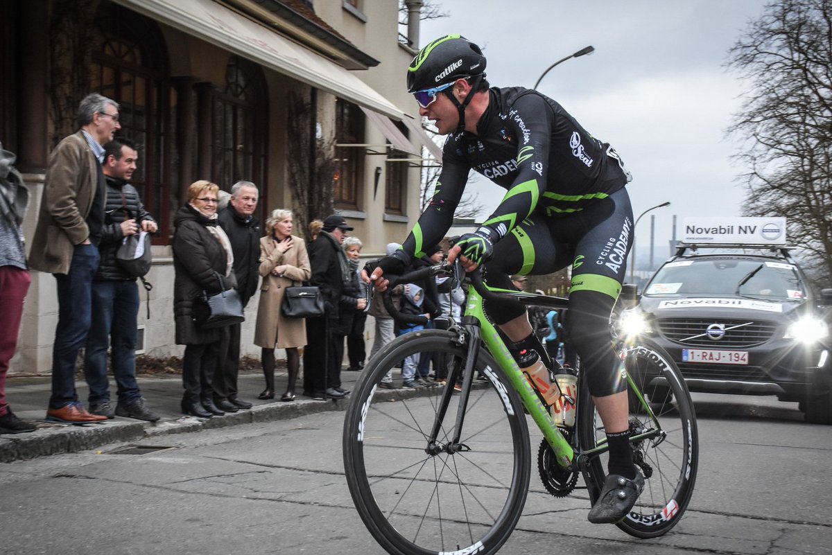 cannondalePro's tweet photo. Typical fast and dirty Belgian racing with @yallaacademy at their World Tour debut in #OHN2017 and #KBK2017, riding #supersixevo bikes. https://t.co/ZIpPPxfOX5