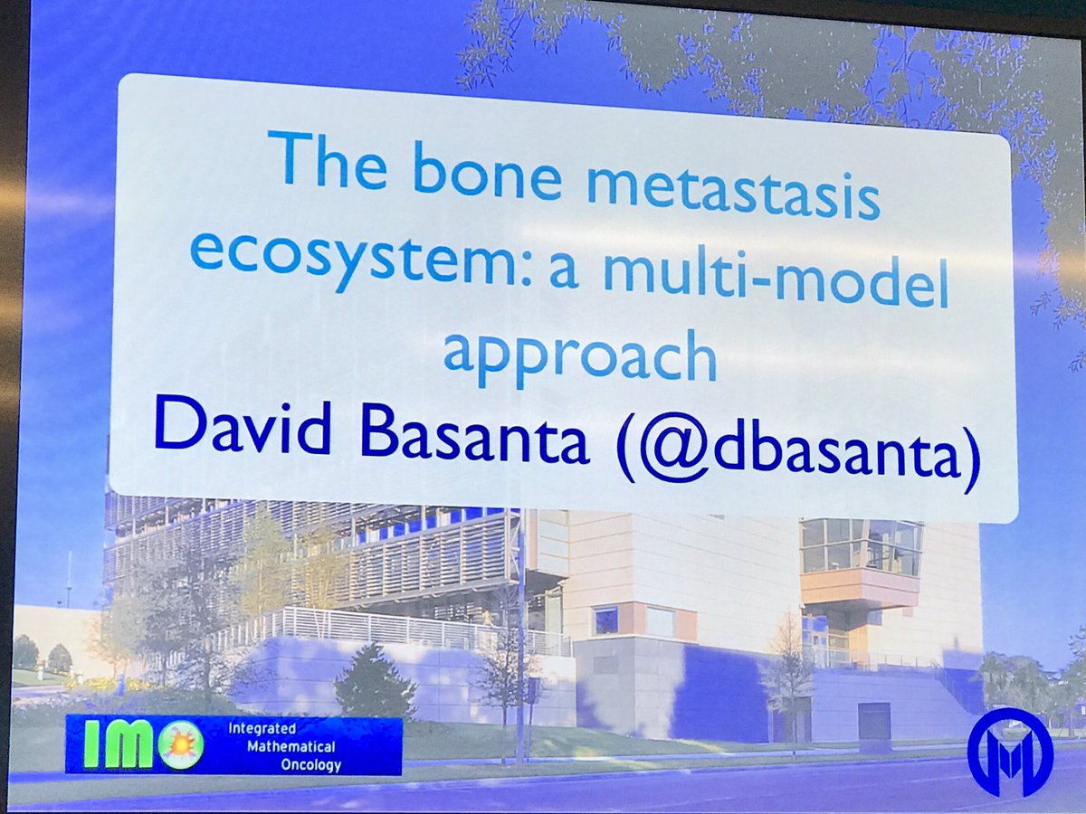 Now our own @dbasanta discusses The bone metastasis ecosystem: a multi-model approach #mathoncoFest17