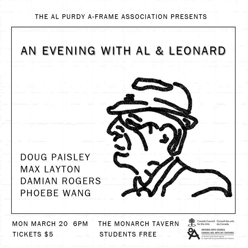 Alexandra Manthorpe (@almanthorpe) on Twitter photo - excited for "An Evening with Al & Leonard" March 20th!  <a href="/statueofalpurdy/">Al Purdy's Statue</a> <a href="/AlPurdyA_Frame/">Al Purdy AFA</a> - excited for "An Evening with Al & Leonard" March 20th!  <a href="/statueofalpurdy/">Al Purdy's Statue</a> <a href="/AlPurdyA_Frame/">Al Purdy AFA</a>