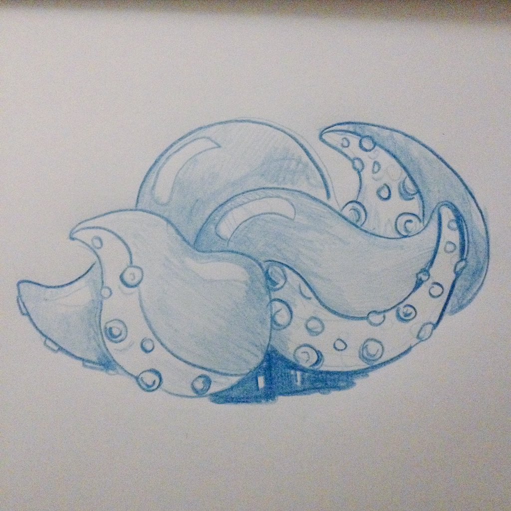 lauriepink's tweet photo. Cute tentacles for @Neffectualism! It's going to go on her bicep, so they twitch when she flexes #pinktats https://t.co/Ky0M9z0jDi