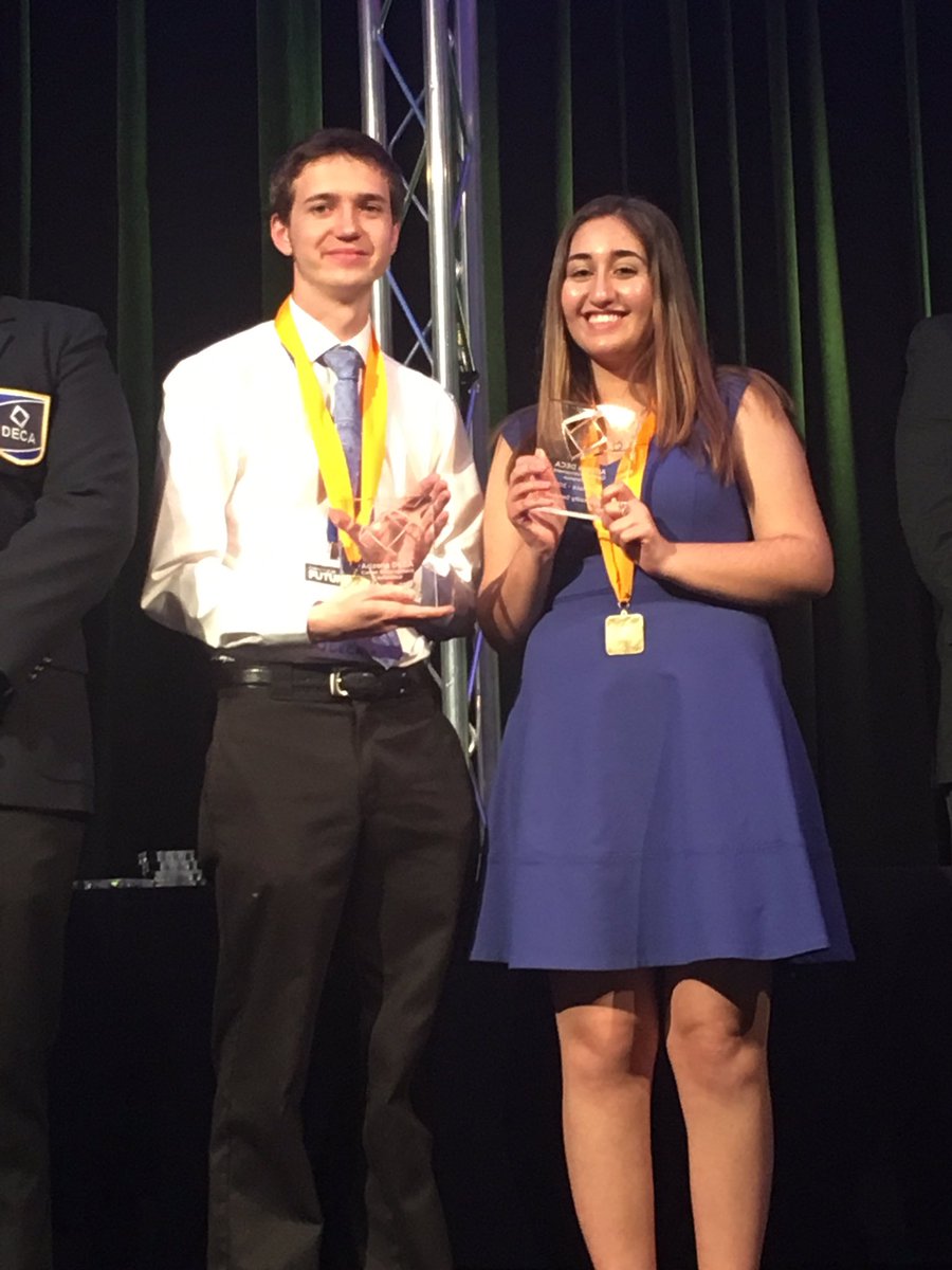 SaguaroDECA's tweet photo. Congrats to Matt Fleming and Nikki Varda. Took 5th overall and qualify for state. #AZCDC17 https://t.co/4Ja2sNl1Sz