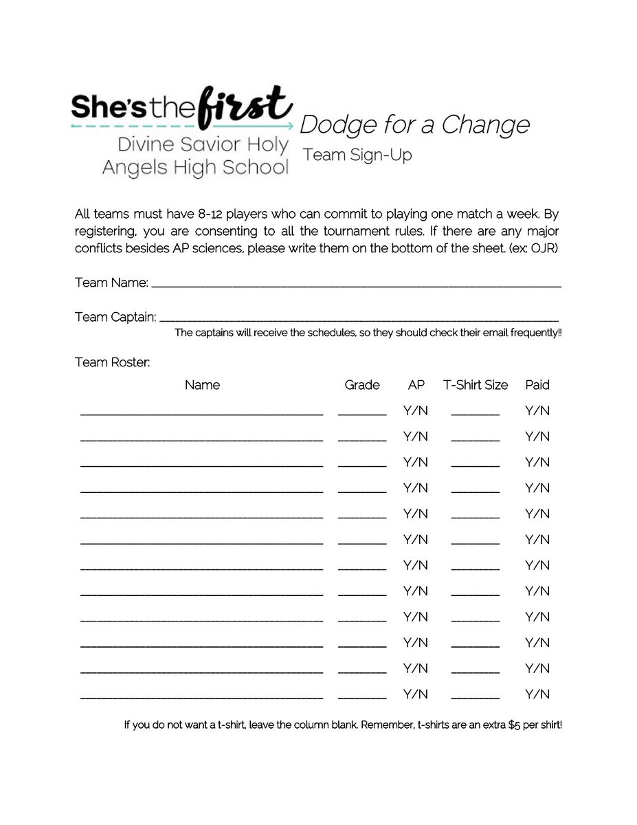 STF_DSHA's tweet photo. Dodgeball Sign-Up has been extended until Friday!! Get your friends together and be a part of this awesome fundraiser!! https://t.co/dOb5GO6Z0E