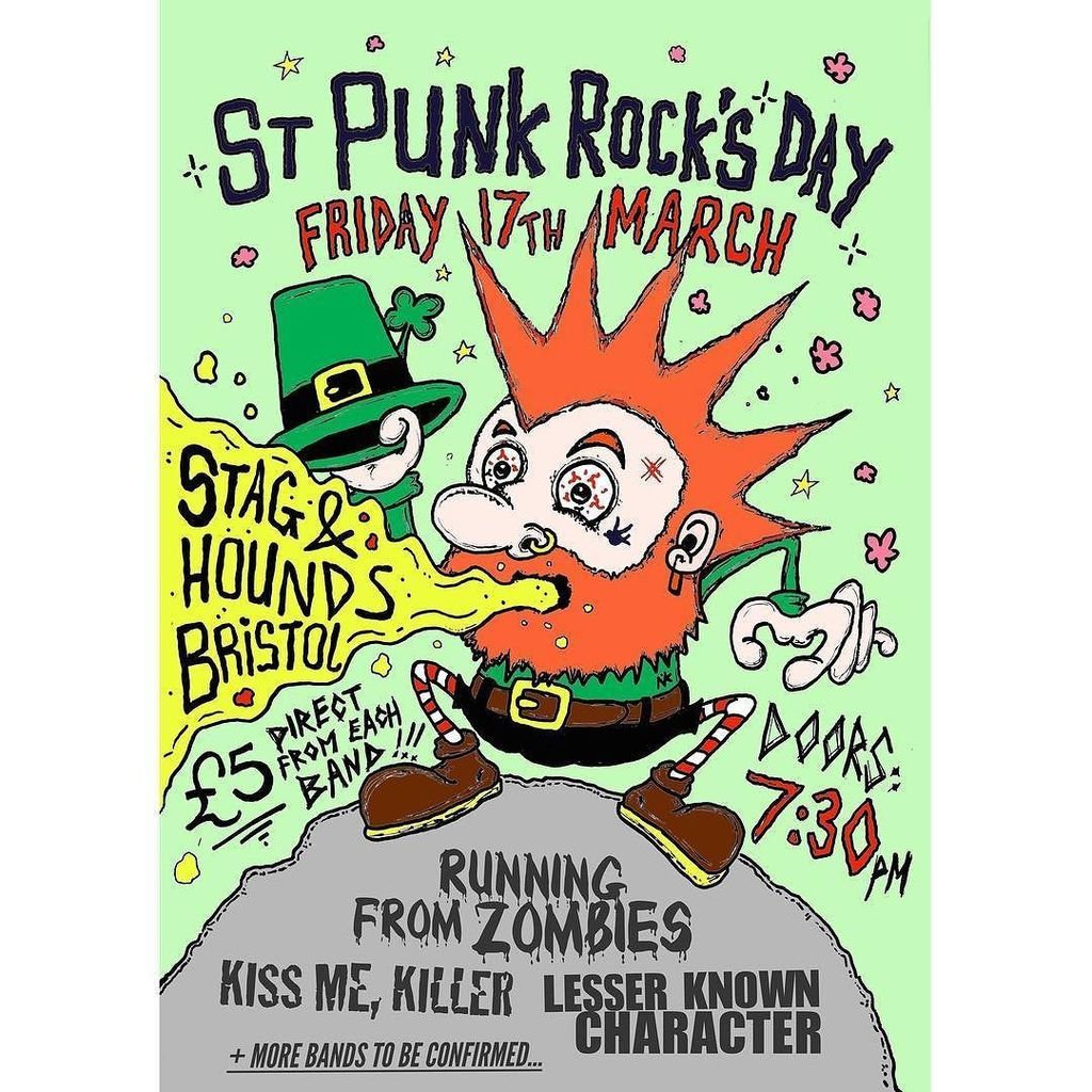 bristol gigs! (@bristol_gigs) on Twitter photo New poster by <a href="/nickwiltone/">NICK WILTONE</a> for
'St Punk Rock's Day'
Saves you all having to wear stupid hats and drink guiness!
… New poster by <a href="/nickwiltone/">NICK WILTONE</a> for
'St Punk Rock's Day'
Saves you all having to wear stupid hats and drink guiness!
…