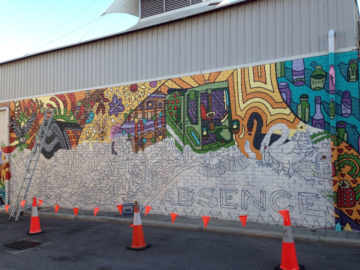 CityofPerth's tweet photo. Come down to Errichetti Place in Northbridge on Saturday 4th March to help artist Mel McVee paint our colourful new mural! #perthart https://t.co/iyluVnIcNT