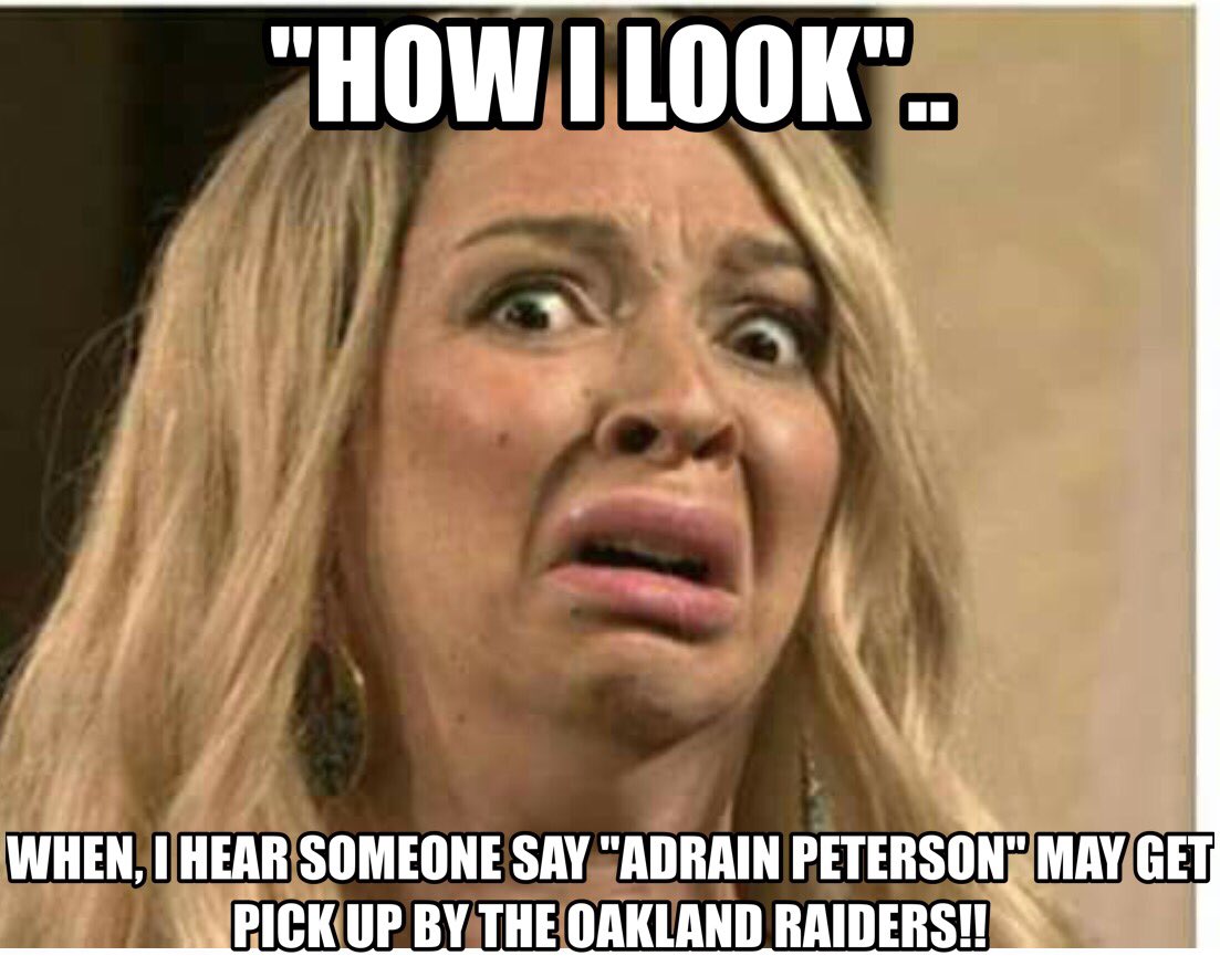 RAIDERKRIS79's tweet photo. I JUST DONT KNOW IF ADRAIN PETERSON..STILL GOT "GAS IN THE TANK" LEFT.#RAIDERLIBRE  💀💀💀💀 https://t.co/VFaWbV9TV6