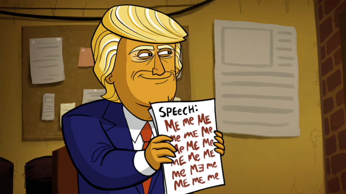 toonDonaldTrump's tweet photo. So what do you think America? Biggest, most important speech in Presidential history? #JointAddress #Jointsession https://t.co/I1hEnQ2Jtz