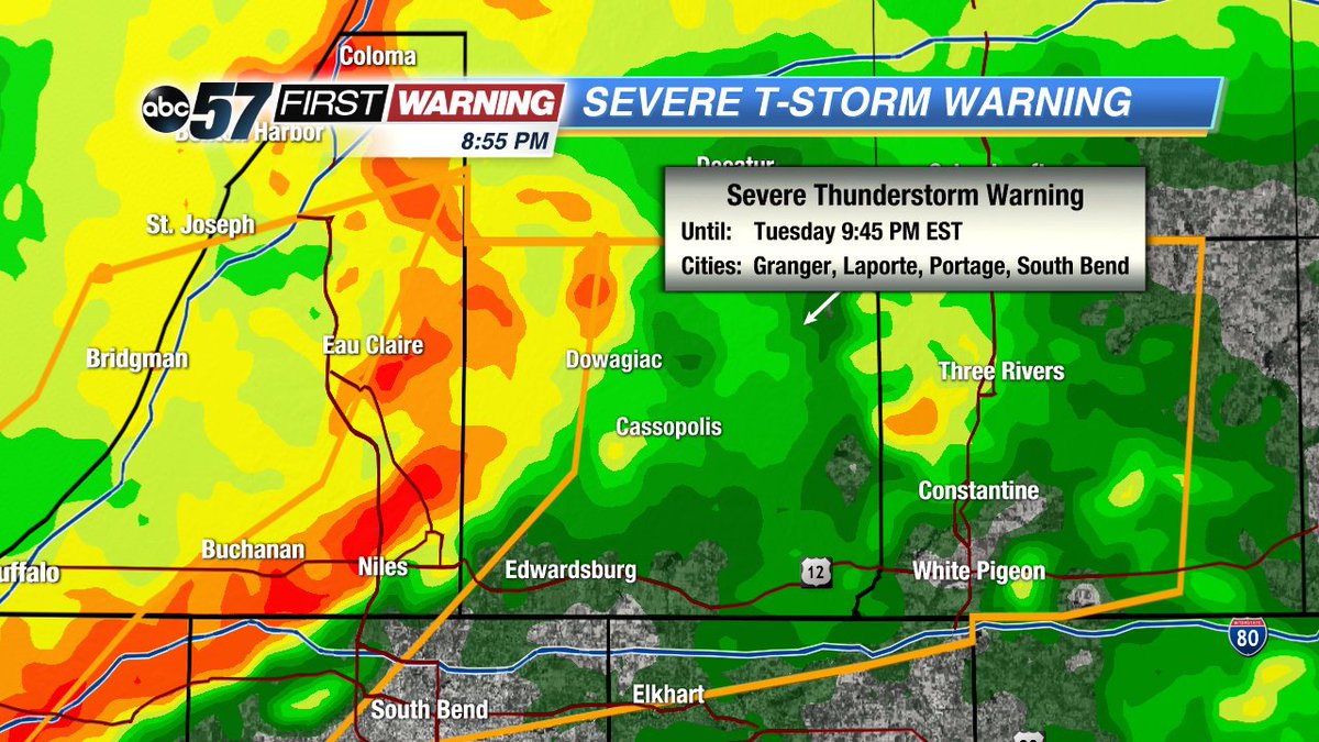 gregbobos's tweet image. SEVERE T-STORM WARNING - Including Cass Co #MIwx  Turn NOW to ABC-57 News abc57.com/category/31611…