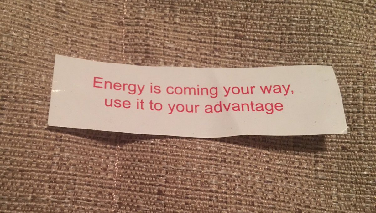 Can only hope this means I'm getting a lump of coal to throw at someone #energy #fortunecookie