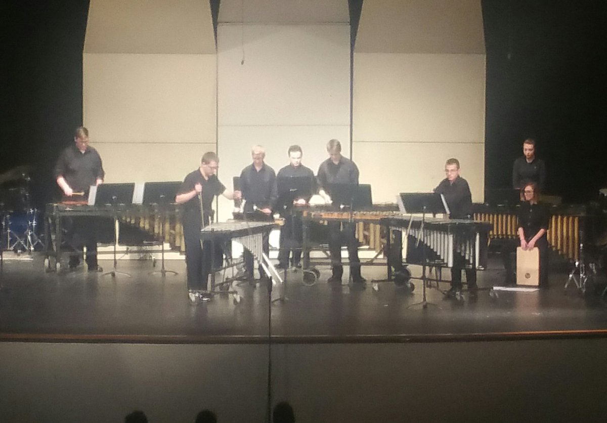 BBPO_Brunswick's tweet photo. Tonight's Percussion Concert...SUCH A COOL SHOW!  Thank you Mr. Bennett, Nate Boyer, &amp; students. LOVED IT! #BrunswickPride @BrunswickHSBand https://t.co/8aOJRiB7Tf