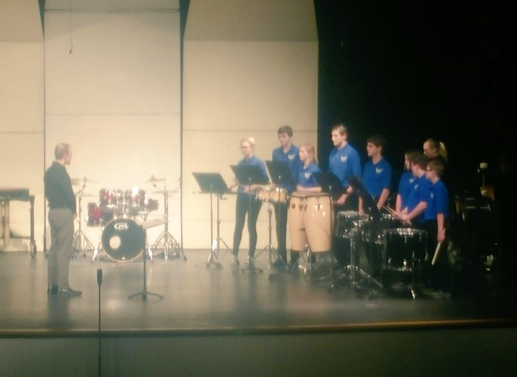 BBPO_Brunswick's tweet photo. Tonight's Percussion Concert...SUCH A COOL SHOW!  Thank you Mr. Bennett, Nate Boyer, &amp; students. LOVED IT! #BrunswickPride @BrunswickHSBand https://t.co/8aOJRiB7Tf