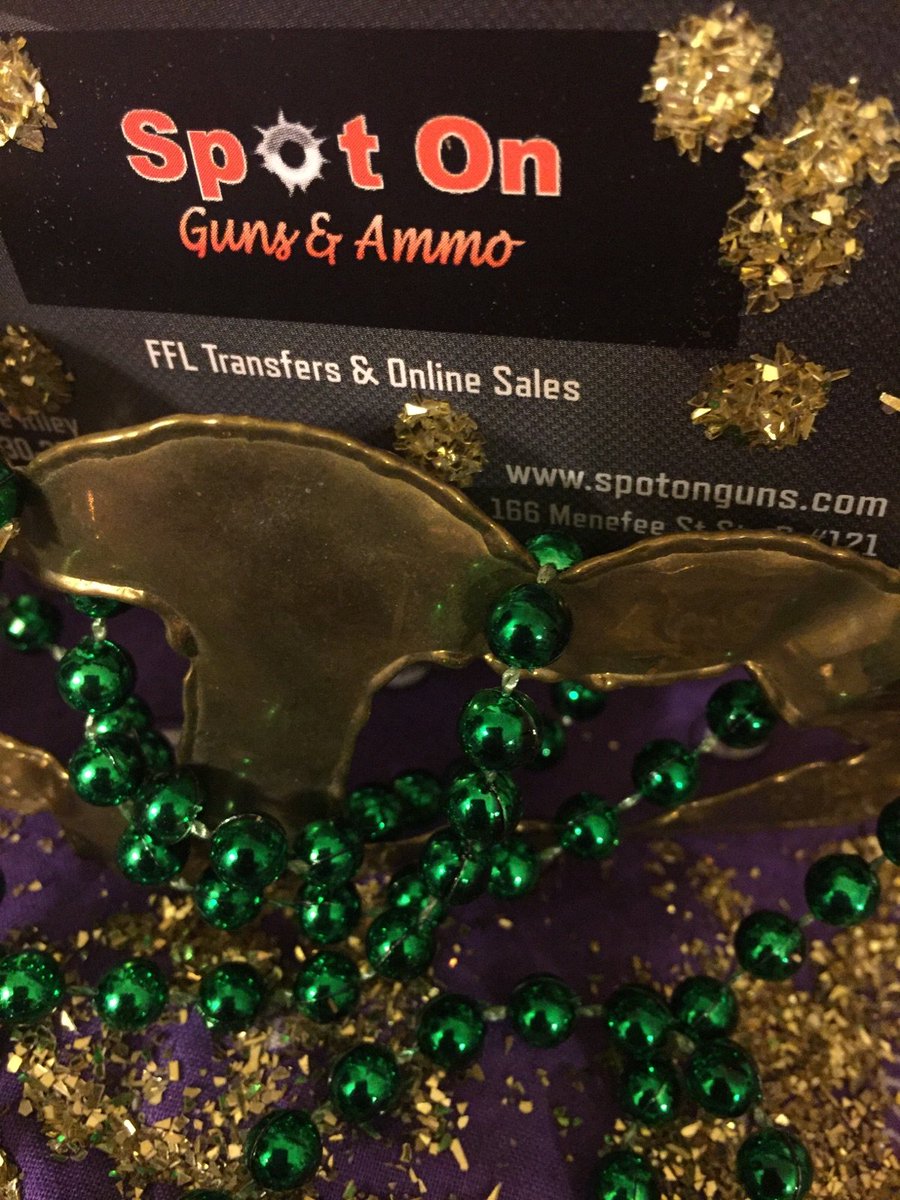 SpotOnGuns's tweet photo. It's Fat Tuesday so let the fun begin, party safe🎉 #mardigras #spotonguns #fattuesday https://t.co/DmENlkZY1c