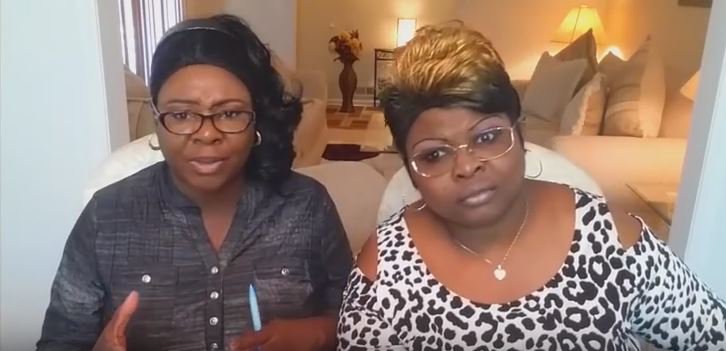 DiamondandSilk's tweet image. Something must be wrong with the Dems.  The President is talking about the great things he's going to do 4 Americans &amp;amp; they're just sitting