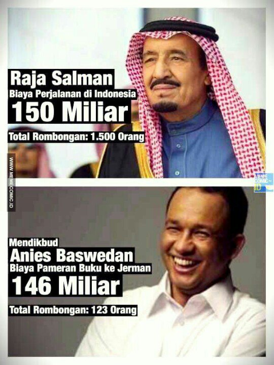 Walau sama2 dari timteng, tapi kalo soal habisi Dana maka Anies jauh lebih jago .. 😂 belum lg dana sertifikasi guru