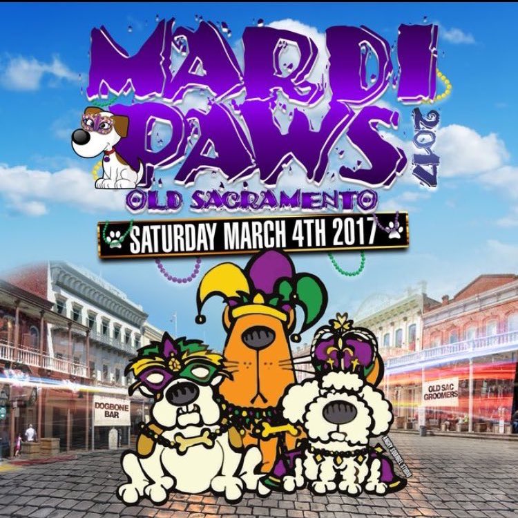 Who's ready to strut in the 1st Annual Mardi Paws Parade?! There are still a couple more days to pre-register! >> bit.ly/OldSacPaws