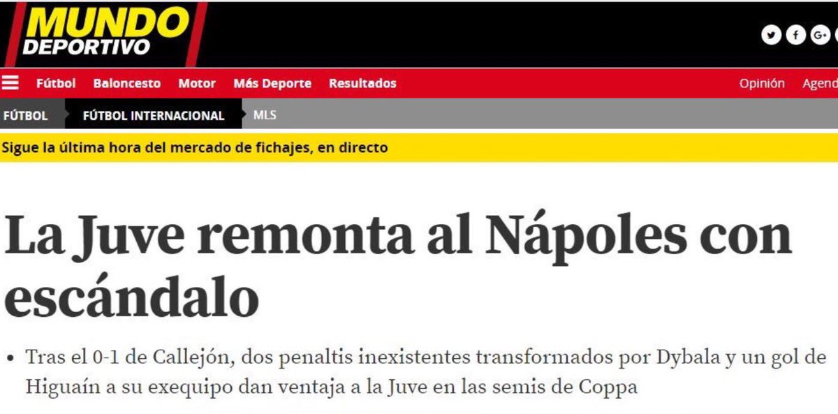 ZZiliani's tweet photo. Vedete partite diverse da quelle commentate in TV o lette l'indomani sui giornali? Niente paura, basta trasferirsi in Spagna! #JuveNapoli https://t.co/5k8TKj0itY